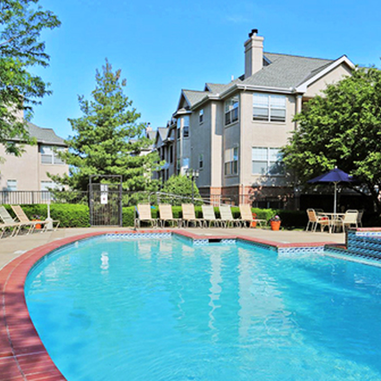 Relax and enjoy the amazingly refreshing pool at The Crossings Apartments!